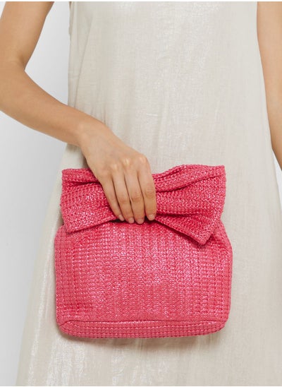 اشتري Raffia Bow Clutch Bag في السعودية