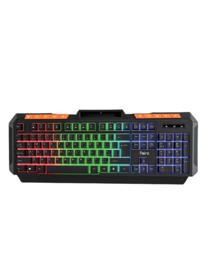 Buy Gaming Keyboard, multimedia shortcuts, WaterProof, Wired USB interface, English and Arabic - Point PT-950 in Egypt