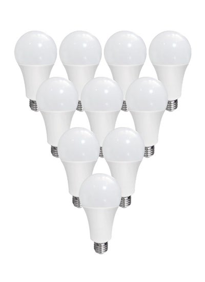 اشتري 10 Pcs GLS Lights Bayonet Cap BC, 12watt 1100LM Bulbs, 6500K Cool White, A60 E27 B22 Energy Saving Not Dimmable Globe Lamps For Bedroom Downlight Table Lamp Chandelier Hallway Ceiling Lamp etc. في الامارات