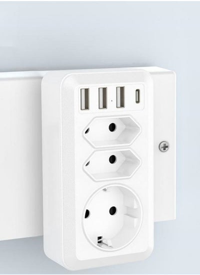 Buy All In One Power Cube Extended Socket Compact Cubic Converter Power Adapter White in Saudi Arabia