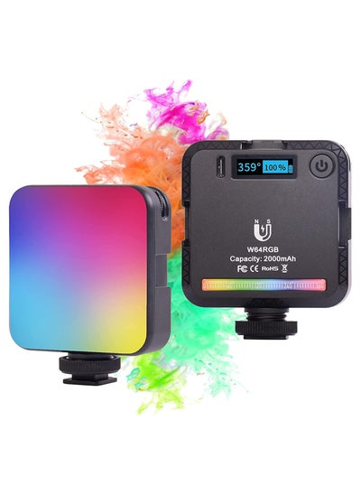 Buy MINI RGB Video Light,6W 2000mAH Rechargeable CRI 95+ 2500K-9000K Camera Illumination 800lux /0.3m, Portable Photography Light. Magnetic Design, 20 Color Effects. in UAE