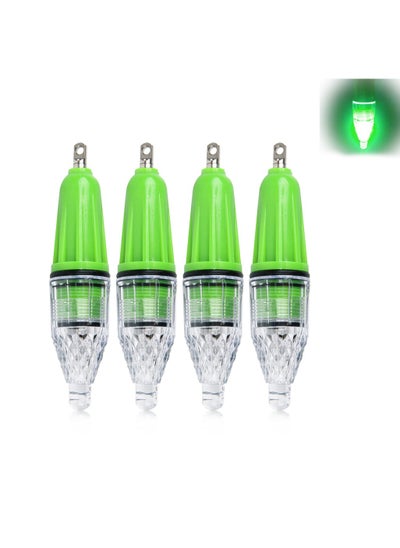 Buy LED Underwater Fishing Light, 4Pcs Deep Drop Super Waterproof LED Fishing Light, Attractive Glow Bait Lure Green Lamp Night Fishing Tools for Saltwater Freshwater in UAE