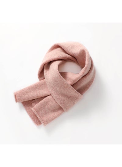 اشتري Unisex Cashmere Scarf Knitted Warm Wintermeat pink meat pink في الامارات