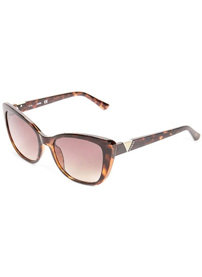 Buy Guess Cat Eye Women's Sunglasses, Dark Havana with Brown Gradient Lenses GU7600 52F Lens Size: 55mm in UAE