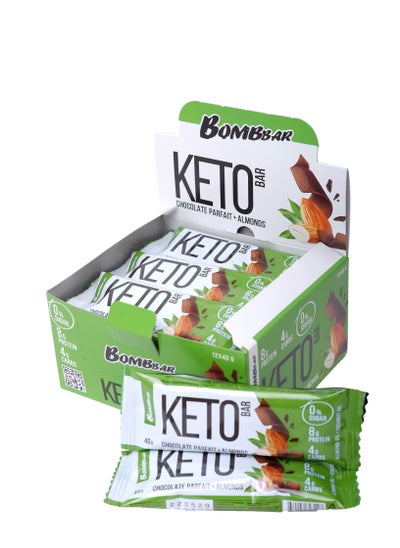 اشتري Bombbar Keto Bar Chocolate Parfait and Almond 40g 12pcs في الامارات