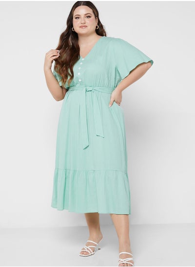 Buy Flouncy Sleeve A-Line Dress in UAE