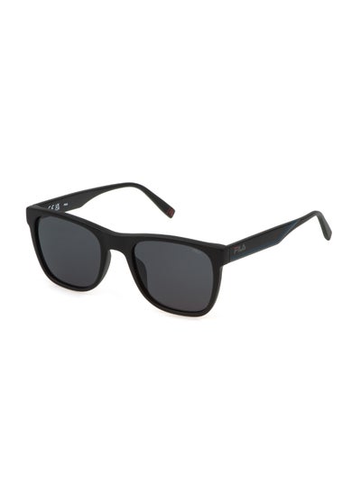 Buy Men's Square Shape  Acetate Sunglasses SFI727 540703 - Lens Size: 54 Mm - Matt/Sandblasted Black in Saudi Arabia