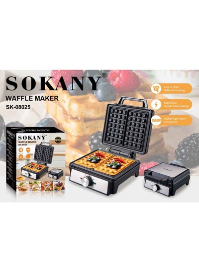 Buy Waffle Maker/Non-Stick/Power Indicator/LED Lamp-1600W(SK-08025) in Egypt