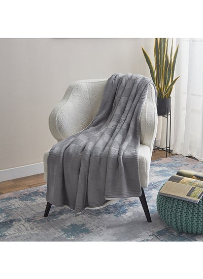 اشتري Elva Knitted Double Layer Throw 152 x 127 cm في الامارات