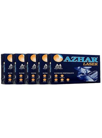 Buy Azhar White Premium A4 Paper 80gm 5 Packs of 2500 papers in Egypt
