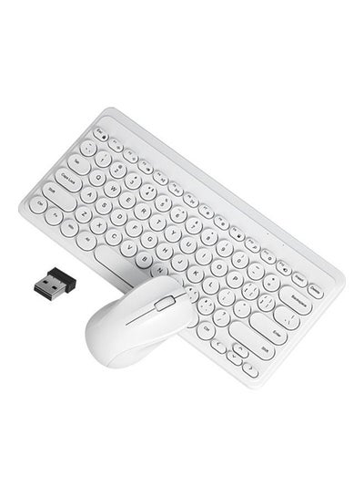 Buy Wireless Keyboard And Mouse Set White in Saudi Arabia