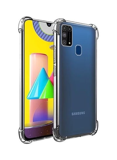 Buy Samsung Galaxy M31 Case Clear Soft TPU PC Shock Absorption Airbag Bumper Corner Anti-Fall Flexible Transparent Back Cover 6.4 inch Clear in UAE