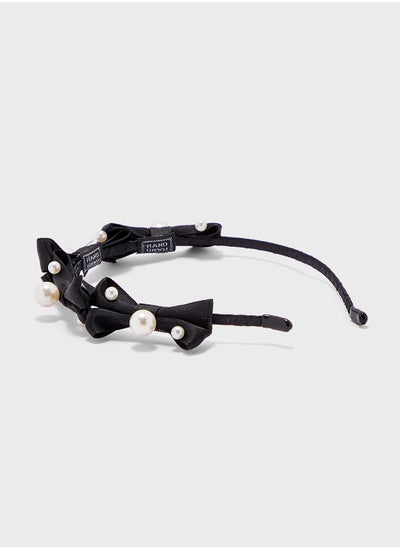 Buy Pearl Bow Detail Headband in Saudi Arabia