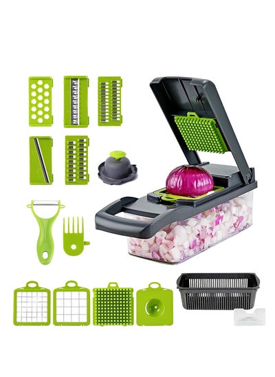 اشتري Multifunctional Vegetable Dicer and Slicer: Household Kitchen Tool for Effortless Cooking, With Potato Shredder and Slicing and Grating في الامارات