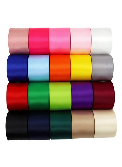 Buy Double Face Satin Ribbon 1 1/2 Inch Ribbon 20 Solid Color Ribbon Assortment 1 1/2" X 2 Yard Each Total 40 Yards Per Package Ribbon For Gift Wrapping Ribbons For Crafts Hair Ribbons in UAE