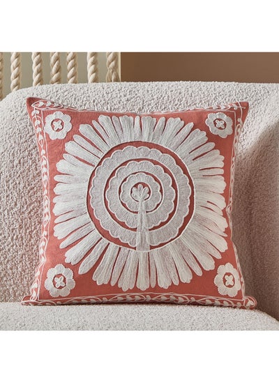 اشتري Cancun Crewel Medallion Embroidered Cushion Cover 45 x 45 cm في الامارات