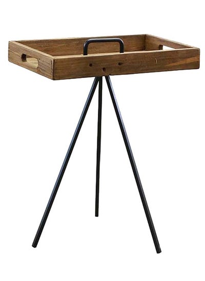 Buy Edinburg Rectangular Serving Tray Table, Natural in UAE