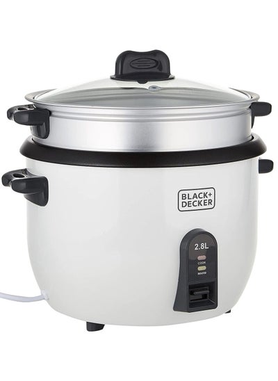 Buy 2-in-1 Non-Stick Rice Cooker with Steamer 2.8 L 1100.0 W RC2850-B5 White in Saudi Arabia