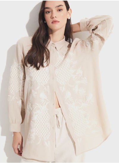 Buy Embroidered Button Down Shirt in UAE