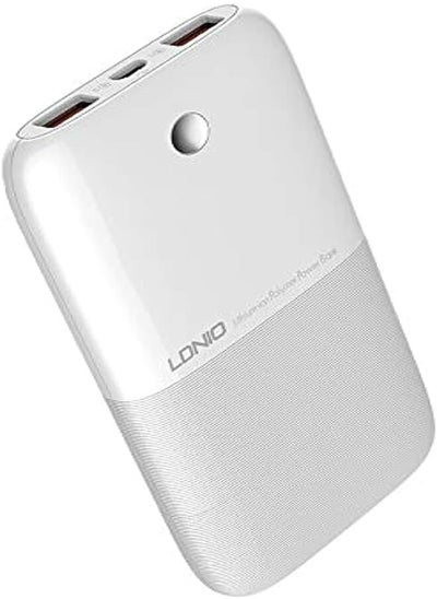 Buy Ldnio PR1009 High Quality Power Bank 10000mAh 37W Dual USB Port - White in Egypt