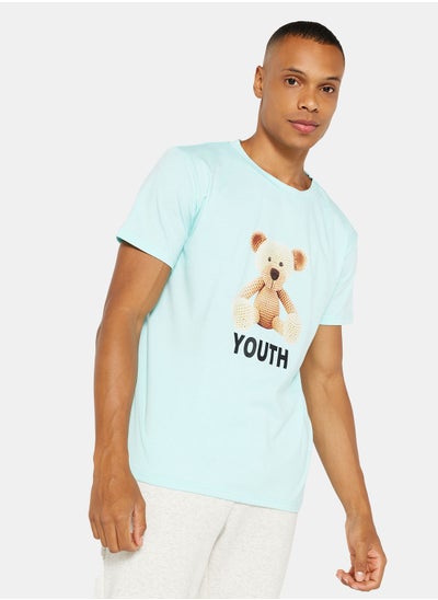 Buy Youth Graphic Crew Neck T-Shirt in UAE