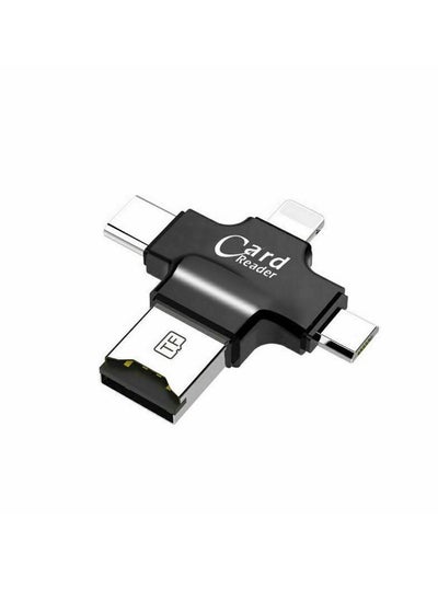 اشتري 4 في 1 قارئ بطاقة نوع C Micro USB محول في الامارات