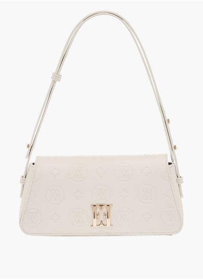 اشتري Monogram Embossed Shoulder Bag with Flap Closure في الامارات