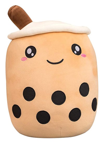 Buy Kids Pillow Cushion 9.4 Inch Stuffed Boba Plushie Bubble Tea Plush Pillow Cartoon Cylindrical Milk Boba Pillow, Super Soft Kawaii Hugging Cushion Realistic Plush Food Toy Gifts for Boy Girl in UAE