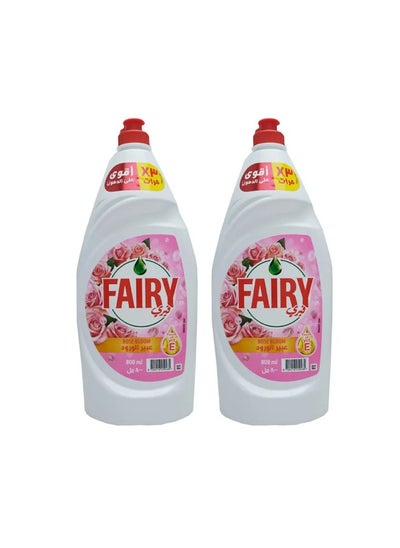 Buy Fairy Dishwashing Liquid, Rose Bloom, 2 × 800ml in Saudi Arabia