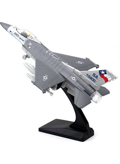 Buy F16 Airplane Model Toy Grey 22X15X6.5cm in Saudi Arabia