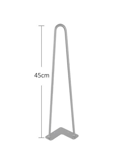 Buy Modern Style Table Leg Steel Silver 45 cm 1 pc in Saudi Arabia