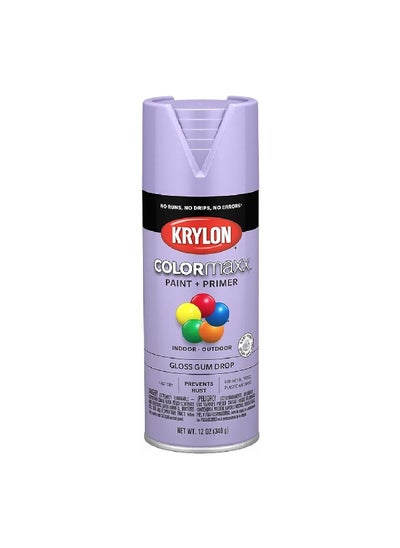 Buy Colormaxx Indoor and Outdoor Spray Paint and Primer Gum Drop 12oz K05521007 in Saudi Arabia