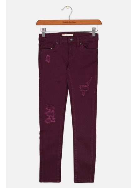 Buy Kids Girls Super Skinny Jeans, Purple in UAE