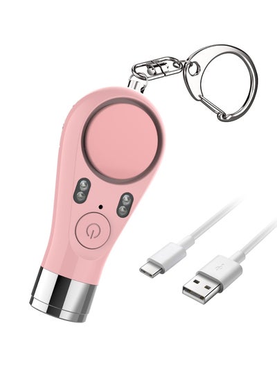 Buy Personal Keychain Alarm For Women, Safety Alarm For Kids, Adults, Seniors, 135DB Siren Alarm Self-Defense With Red And Blue Warming Lights, SOS Emergency Button And Strobe LED Flashlight, Pink in Saudi Arabia