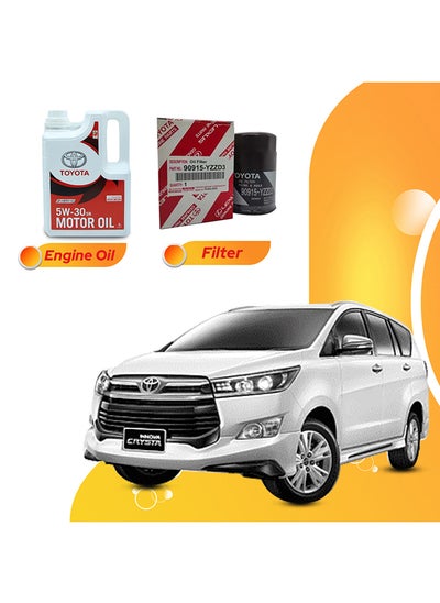 اشتري Innova 5.5 Liters 5W30 Toyota Oil And Original Filter في الامارات