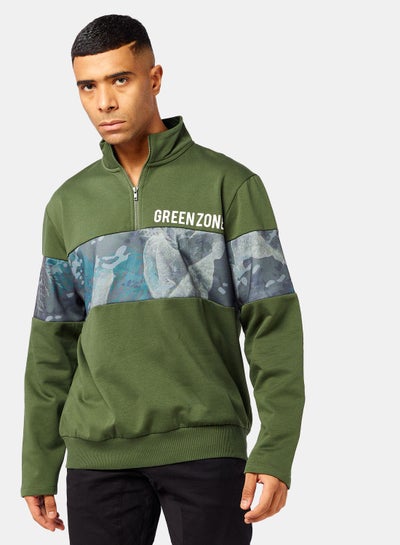 اشتري Panelled Green Zone Sweatshirt في مصر