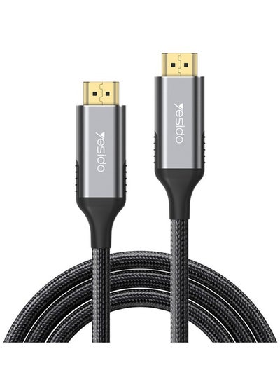 Buy Yesido-HDR Display Extension Nylon Braided Wire, HDMI to HDMI, 8K 60Hz, 1.8m, HM11 in Egypt