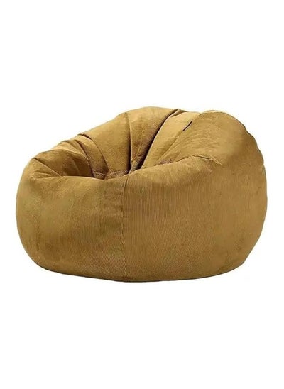 Buy Poppins HOME Lazy BeanBag Sofa Chairs Lounger Seat Puff (Mustard) in UAE