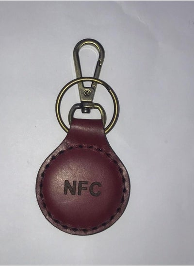 Buy NFC Egypt Keychain - Share Everything With your friends by NFC Egypt - Handmade genuine Leather (Burgundy) in Egypt