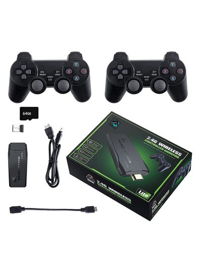 Buy Wireless Retro Game Console Plug and Play Video Game Stick Built in 10000+ Games,9 Classic Emulators 4K High Definition HDMI Output for TV with Dual 2.4G Wireless Controllers 64G in UAE
