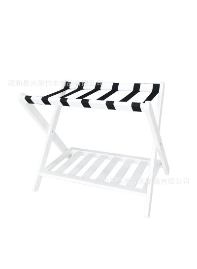 اشتري Horizontal Folding Clothes Rack Storage Organizer White luggage rack reinforcement في السعودية