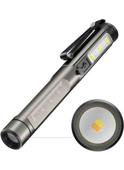 Buy Diagnostic Medical Penlight, Rechargeable USB Pen Torch Light, Reusable LED Penlight with White/Yellow/UV Light, Built-in Battery, Pupil Gauge for Doctor, Nurse, Emergency [Energy Class A+] in Saudi Arabia