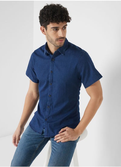 Buy Skinny Fit Half Sleeve Shirt in UAE