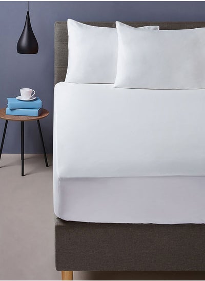 اشتري Twin Size Fitted Flat Sheet With Pillow Case 120X200Cm في الامارات