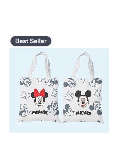 Buy Mickey Mouse Canvas Bag Single Shoulder Student Class Bag Tote Bag in Saudi Arabia