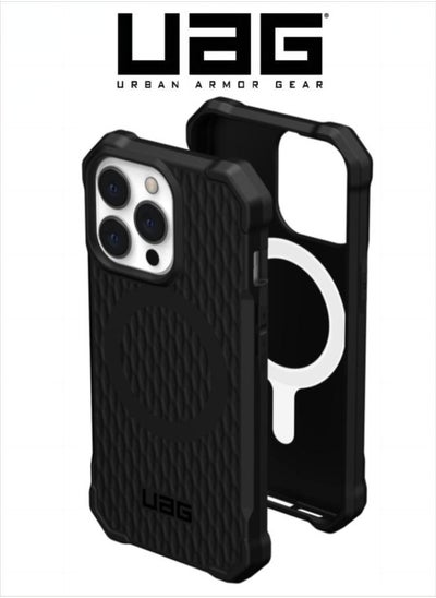 اشتري Apple iPhone 13 Pro Max Case 6.7" Essential Armor Built-in Magnet Compatible with MagSafe Charging Ultra Thin Ergonomic Protective Cover - Black في الامارات