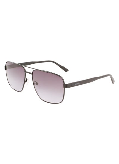 اشتري Full Rim Metal Navigator Calvin Klein Sun Ck22114S 6017 (002) Matte Black في الامارات