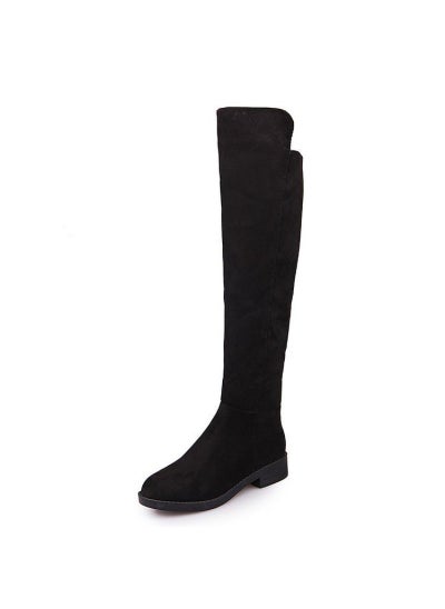 Buy 2023 Autumn Winter Warm Flat Thigh High Boots for WomenBlack (k3 suede) Black (k3 suede) in UAE