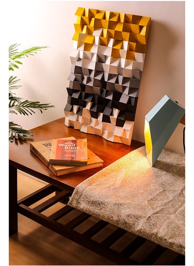 Buy Yellow & Gray Rectangular Mosaic Wooden Wall Art in Egypt