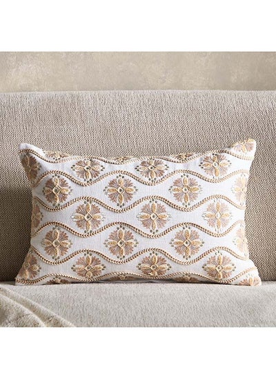 اشتري Petra Open View Embroidered Filled Cushion 50 x 30 cm في الامارات